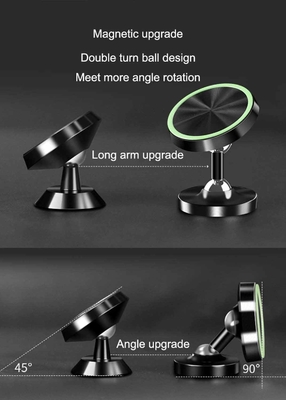 Dashboard Magnetic Car Phone Mounts Shockproof 35x40mm Adjustable 360