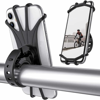 360 Rotation Universal Motorbike Phone Mounts Adjustable Silicone 35g