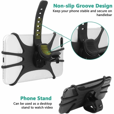 360 Rotation Universal Motorbike Phone Mounts Adjustable Silicone 35g
