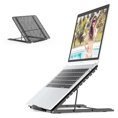 Custom Logo Portable Laptop Stand Foldable Height Adjustable 24cm